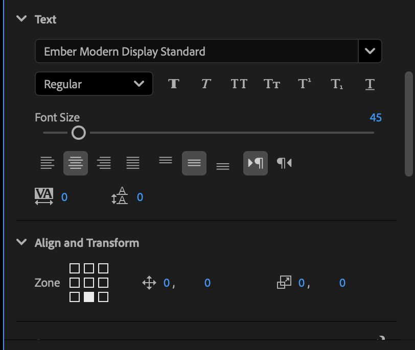 Font Settings